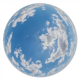 12K blue clouded skydome HDRi panorama